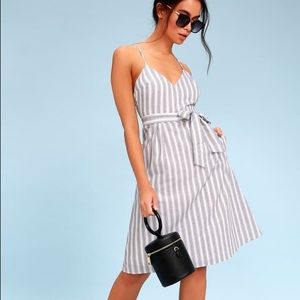 NWT Lulu's Striped Midi Dress